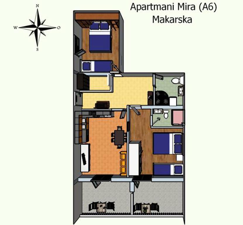 Apartments Mira Makarska Habitación foto